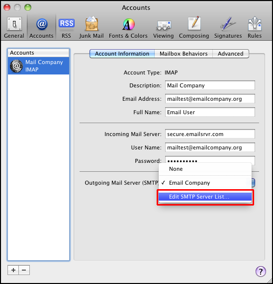 mac mail settings