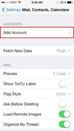 Setting Up Rackspace Email On Your iPhone, iPad, 