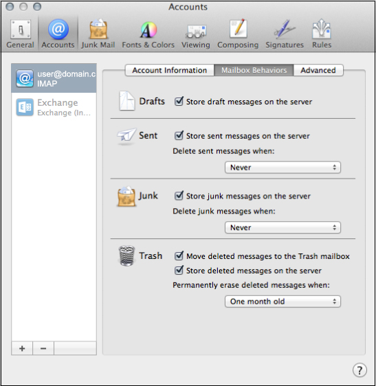 clear apple mail preferences